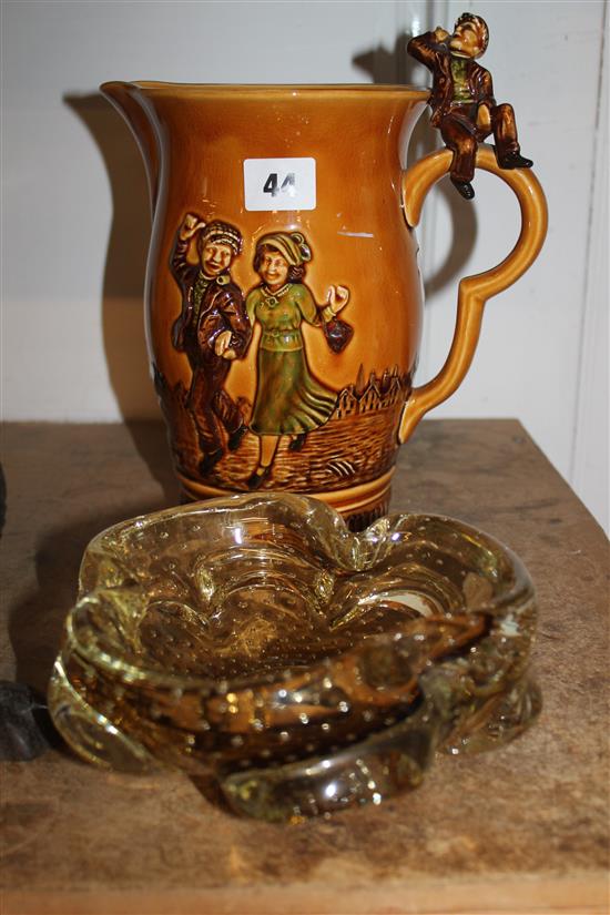 Musical jug and glass dish